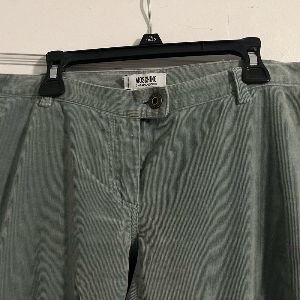 Moschino corduroy pants with ankle zipper